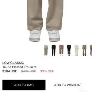 [LOW CLASSIC] / ☆ 24SS DEEP TUCK TROUSER / LIGHT BEIGE Low Classic | Pants & Jumpsuits | Low Classic Deep Tuck